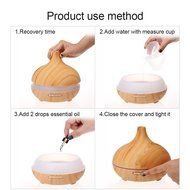 300ml Ultrasonic Humidifier Cool Mist Aroma Essential Oil Diffuser for Office Home Bedroom Living Room Study Yoga... N8