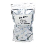 10 Gram Pack of 100 "Dry&amp;Dry" Silica Gel Packets Desiccant Dehumidifiers N5