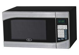 Microwave Oven Premium Compact Countertop Electric Stainless Steel Black 900 Watt Cookware with Turntable