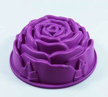 Romantic rose cake mold silicone cake mold (7inches, color random)