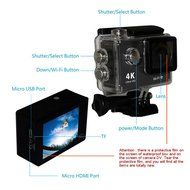 Yuntab Action Sports Camera Mini 30-Meter Waterproof Ultra HD 4K Sport DV H9 Helmet Camera Cam DV Action Camcorder... N18