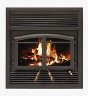 FL-063 Flame Monaco EPA Zero Clearance Fireplace with Black Louvers