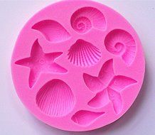 Design 556 Various Shell, Starfish and Conch Shpe Silicone Mold,Sugar Mold, Chocolate Mold, Cake Decoration Tool N2