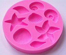 Design 556 Various Shell, Starfish and Conch Shpe Silicone Mold,Sugar Mold, Chocolate Mold, Cake Decoration Tool N3