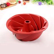 Generic Hallowmas Pumpkin Silicone Cake Pan Color Red - Spiral
