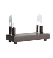 LED Fireplace Screen Light with Remote - Brown