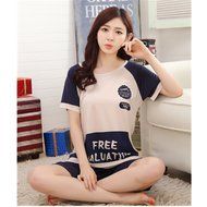 KAKA(TM) Womens Girls' Warm Lovely Winter Home Soft Cartoon Flannel Pajamas Sets Pink Flower XL N15