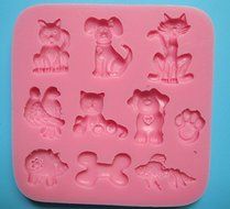 HSE Many kinds animal, cat, bird, pig, fish shape Silicone 3D Mold Cookware Dining Bar Non-Stick Cake Decorating...