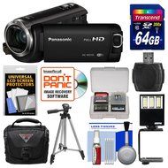 Panasonic HC-W570 Twin Recording HD Wi-Fi Video Camera Camcorder with 64GB Card + Case + LED Light &amp; Bracket +...