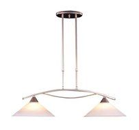 Elk 6501/2 2-Light Island Light In Satin Nickel and Tea Swirl Glass by Elk