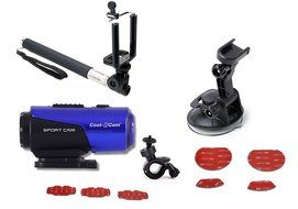 iON Cool-iCam S3000 (Blue) Waterproof Action Camcorder + iON Camera Adhesive Pack Helmet + iON Camera Adhesive...