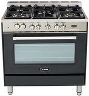 Verona VEFSGE365NE 36&quot; Freestanding Dual Fuel Range with 5 Sealed Burners 4.0 cu. ft. Capacity Convection Storage...