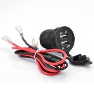 Spritech(TM) Car Charger Socket,USB Motorcycle Waterproof Dual USB Port For Truck Motorcycle N5