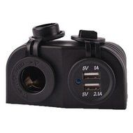 Spritech(TM) Car Charger Socket,USB Motorcycle Waterproof Dual USB Port For Truck Motorcycle N6