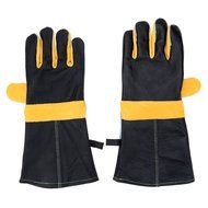 Texay(TM) Multifunction Gloves 1 Pair Heat Resistant Long Sleeve Leather Oven Mitts Microwave Gloves for BBQ Kitchen...