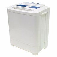 GHP Semi-Automatic Wash &amp; Spin White Twin Tub Laundry Washing Machine w Spinner