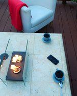 Tabletop Fireplace (Chiminea) Portable For Indoors/Outdoors. Uses Ethanol, Modern, Ventless, Does Not Emtit Unsafe... N8