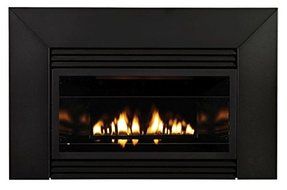 Loft Series IP VF Fireplace with Black Decorative Front, LP N2