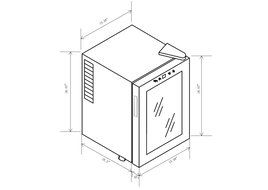 AKDY&reg; 12 Bottle Single Zone Thermoelectric Stainless Steel Freestanding Wine Cooler Cellar Chiller Refrigerator...