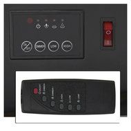 Large 1500W Heat Adjustable Electric Wall Mount Fireplace Heater with Glass XL Most Viewed N3