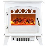 Golden Vantage 20" 5200 BTU 1500W Adjustable Freestanding Tempered Glass 2 Setting Electric Fireplace Heater Stove