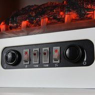 Golden Vantage 20" 5200 BTU 1500W Adjustable Freestanding Tempered Glass 2 Setting Electric Fireplace Heater Stove N2