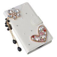 LG Escape 3 Case, LG Phoenix 2 Case, LG K8 Case White PU Leather Folio Flip Phone Case,Yaheeda 3D Handcraft White... N44