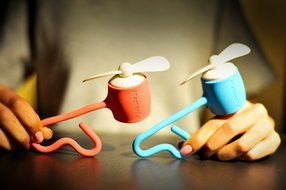 MasterPal Telego Fan (Blue): (Summer Promotion!!!) A 5" Water Resistant Portable Rechargeable Small Battery Operated... N6