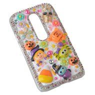 Spritech(TM) 3D Handmade Crystal Phone Case for Motorola Moto G3/Moto G (3rd Gen),Helloween Style Monster Pumpkin... N15