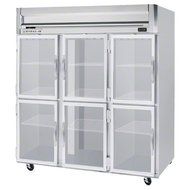 Beverage-Air HFP3-5HG Horizon Series Three Section Glass Half Door Reach-In Freezer 74 cu.ft. Capacity Stainless...