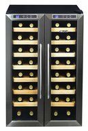 NewAir AW-321ED 32 Bottle Dual Zone Thermoelectric Wine Cooler, Stainless Steel &amp; Black