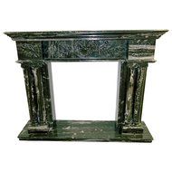 Black and White Polished Marble Fireplace Surround FPS-14 N3