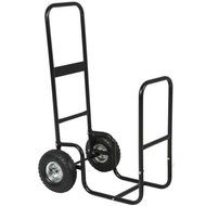 Firewood Cart Log Carrier Fireplace Wood Mover Hauler Rack Caddy Rolling Dolly N2