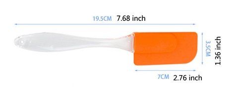 Lesirit Silicone Butter Scraper Brush With Transparent Handle,7.7-Inch,Pack of 7 (B) N6