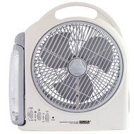 HAITRAL Rechargeable Table Fan SF-299AL Turbo Force Air Circulator AC/DC Operated with Led Light&amp;Search Light&amp;... N4