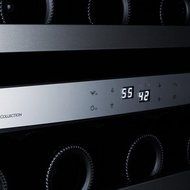 Summit CL24WC2 24" 5.4 cu. ft. Capacity Built-In Wine Cellar with Reversible Door Digital Thermostat White LED...