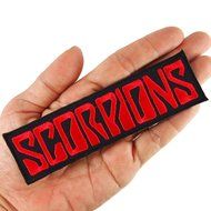 Scorpions Red Logo Iron on Sew on Embroidered Rock Band Patch for Collection with Free Shipping By Botan N2