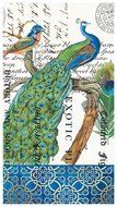 Michel Design Works 15-Count 3-Ply Paper Hostess Napkins, Peacock