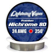 Genuine Lightning Vapes 24 AWG Nichrome 80 Wire 25' N3