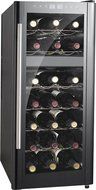 Wine Cooler Dual Zone 21 Bottles Wine Cellar Thermoelectric Technology Refrigerator Glass Door Black Environment...