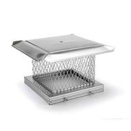 Chimney 13802 8 x 8 Inch HomeSaver Pro Single Flue 10 Inch Mesh Cap Stainless