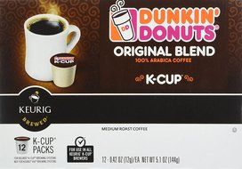 Dunkin Donuts K-Cups Original Flavor - Box of 12 Kcups for use in Keurig Coffee Brewers 5.1oz N4