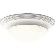 Progress Lighting P3697-30 3-Light Close-To-Ceiling Fixture with Etched Alabaster Style Glass Twist On Glass For...