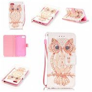 iPhone 7 Case,Yaheeda [3D Colored Drawing] [Flip Fit] Premium PU Leather Card-Slots Cash-Slots &amp; Kickstand [Anti-Scratches... N57