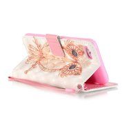 iPhone 7 Case,Yaheeda [3D Colored Drawing] [Flip Fit] Premium PU Leather Card-Slots Cash-Slots &amp; Kickstand [Anti-Scratches... N59