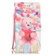 iPhone 7 Case,Yaheeda [3D Colored Drawing] [Flip Fit] Premium PU Leather Card-Slots Cash-Slots &amp; Kickstand [Anti-Scratches... N61