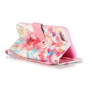 iPhone 7 Case,Yaheeda [3D Colored Drawing] [Flip Fit] Premium PU Leather Card-Slots Cash-Slots &amp; Kickstand [Anti-Scratches... N62