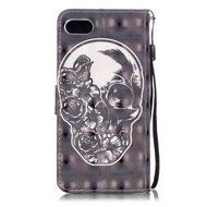 iPhone 7 Case,Yaheeda [3D Colored Drawing] [Flip Fit] Premium PU Leather Card-Slots Cash-Slots &amp; Kickstand [Anti-Scratches... N63