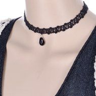 9 PCS Women Girls Classic Black Velvet and Black Stretch Gothic Tattoo and Black Tassel Lace Fashion Choker Collar... N5