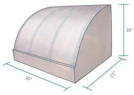 Copper Best H4 302118L Under Cabinet Range Hood Made of 16 Gauge Pure Copper 30 inces N2